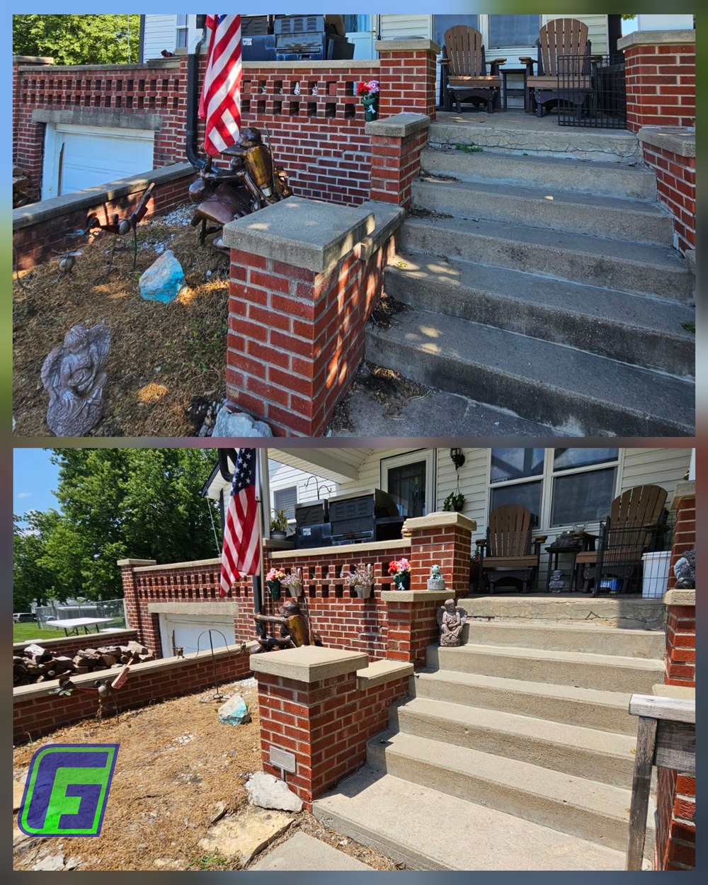 Grime Fighters House Washing: NW Missouri’s Premier Pressure Washing Service Completes Stellar Concrete Cleaning and House Washing in Stewartsville, MO